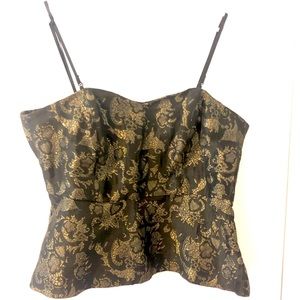 Black and Gold Corset-like Top